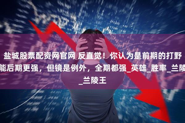 盐城股票配资网官网 反直觉！你认为是前期的打野可能后期更强，但镜是例外，全期都强_英雄_胜率_兰陵王