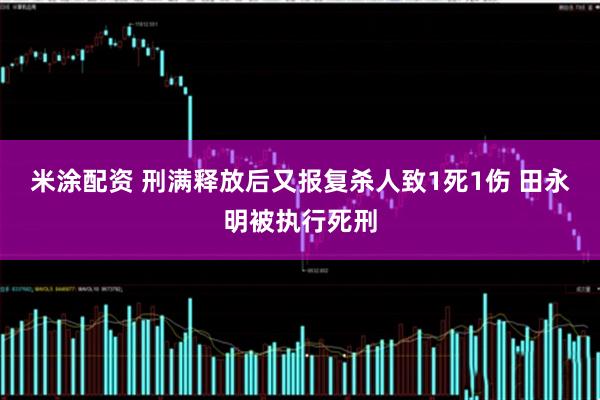 米涂配资 刑满释放后又报复杀人致1死1伤 田永明被执行死刑